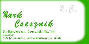 mark csesznik business card